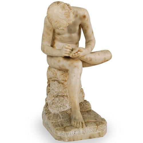 19th Cent. Spinario Alabaster Sculpture