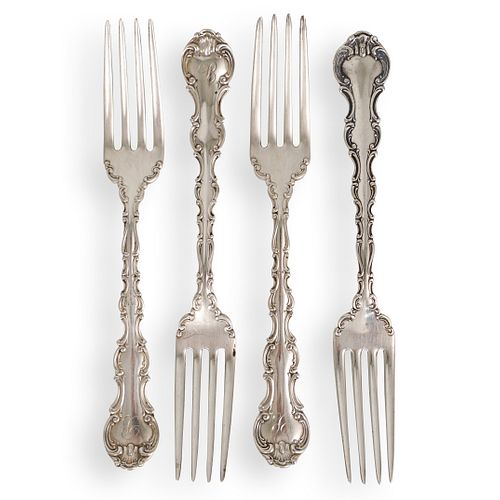(4 Pc) Gorham Sterling Silver Forks