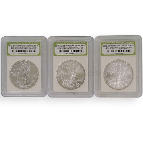 (3 Pc) Silver American Eagle Coin