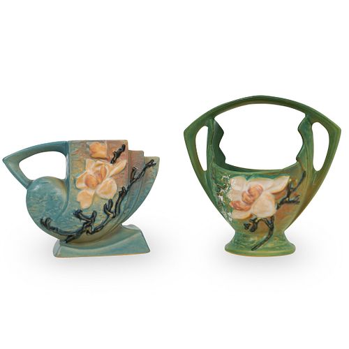 (2 Pc) Roseville Pottery Vases