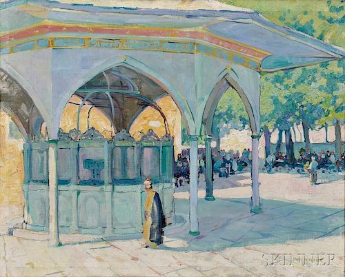 Jane Peterson (American, 1876-1965)      Ablution Fountain, Hagia Sophia