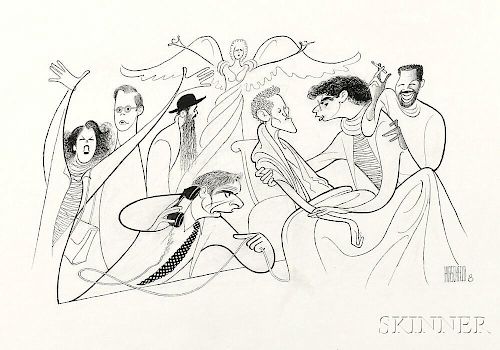 Al Hirschfeld (American, 1903-2003)      Angels in America
