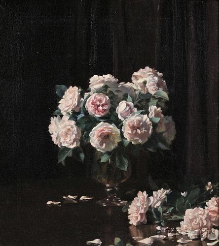 British School, 19th/20th Century      The Maiden's Blush Rose
