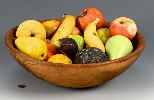 20 pcs Stone Fruit w/ Wooden Bowl
