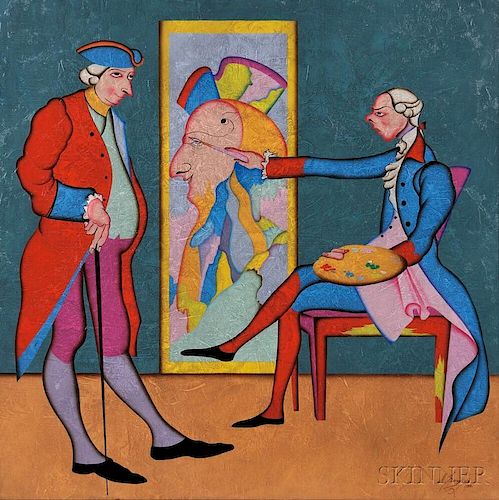 Mihail Chemiakine (Russian/American, b. 1943)      Artist and His Client