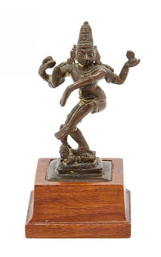 * An Indian Bronze Figure Height 3 1/4 inches.