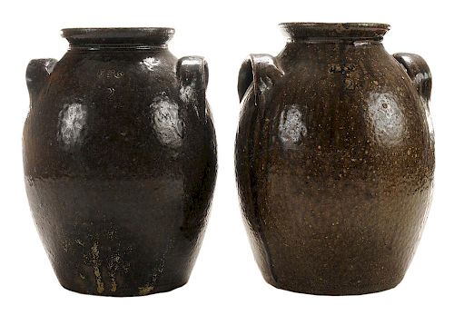 Two James Franklin Seagle Stoneware