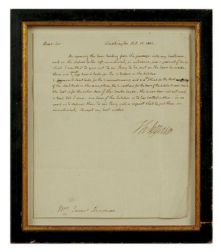 Thomas Jefferson letter, 1802