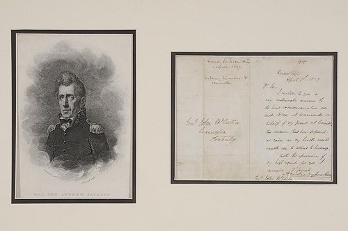 Andrew Jackson Letter, April 1, 1837