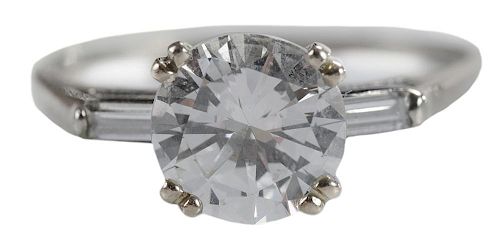 18 Karat White Gold Diamond Engagement