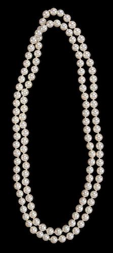 Adjustable Knotted Pearl Necklace