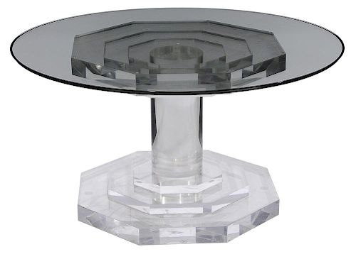 Pedestal-Base Lucite and