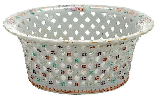 Reticulated Porcelain Basket