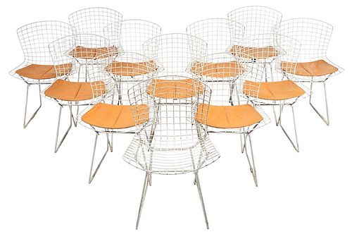 Set of Twelve Bertoia Dining Chairs