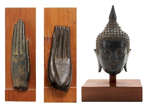 Bronze Thai Lanna Buddha Head with