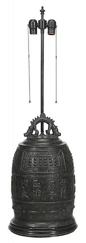 Bronze Buddhist Temple Bell Converted
