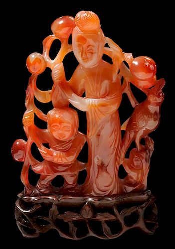 Chinese Carved Hardstone Figural Group