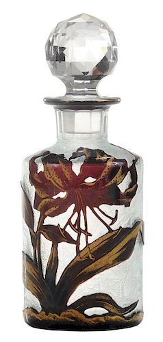 Dramatic Baccarat Cameo Glass Cologne