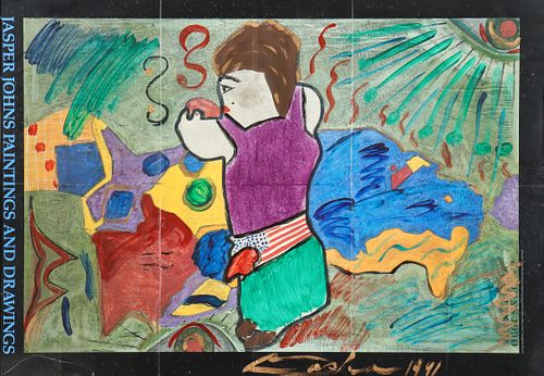 Jasper Johns "Paintings & Drawings" Signed Poster