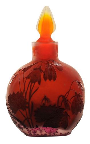 Gall&#233; Cameo Glass Perfume Bottle