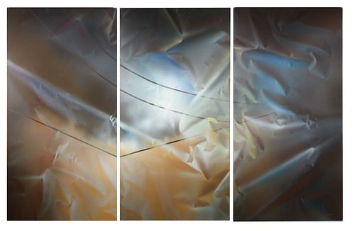 Peter Mackie "Gate" Acrylic on Canvas Triptych