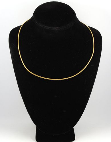 Milor Designer 14K Yellow Gold Snake Link Necklace
