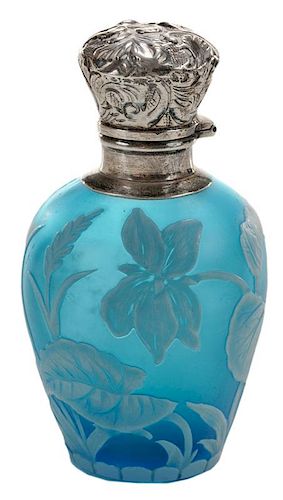 Tiny Cameo Glass Perfume Bottle