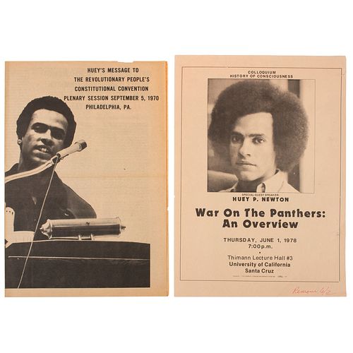 Huey P. Newton, Poster and Related Imprint, ca 1970s
