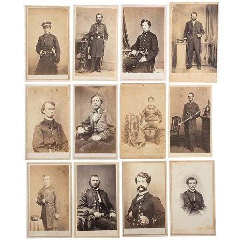 Untouched Civil War Navy CDV Album Containing Identified Naval Subjects that Likely Served with the Atlantic Blockade