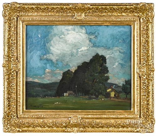 Gustave Cimiotti Jr. oil on canvas landscape