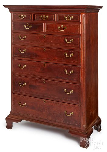 Pennsylvania Chippendale walnut tall chest