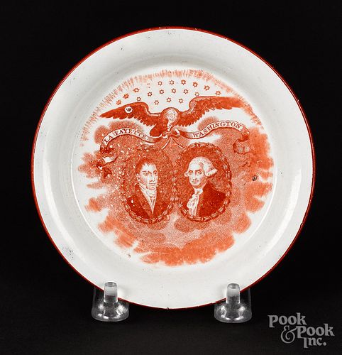 Historical Staffordshire toddy plate, 19th c.