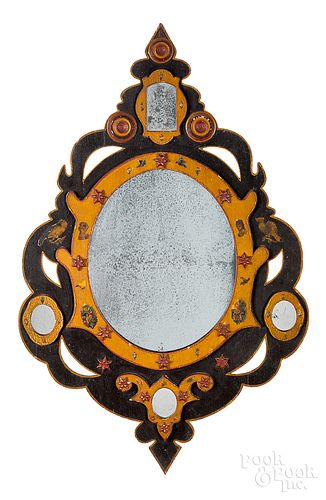 Pennsylvania folk art mirror, late 19th c.