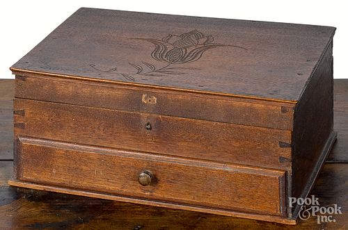 Pennsylvania walnut dresser box, 19th c.