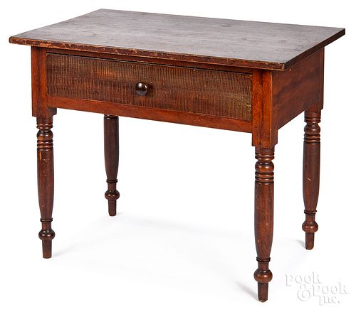 Pennsylvania painted pine work table, 19th c.
