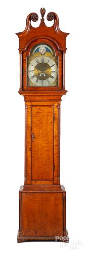 Pennsylvania Chippendale tall case clock