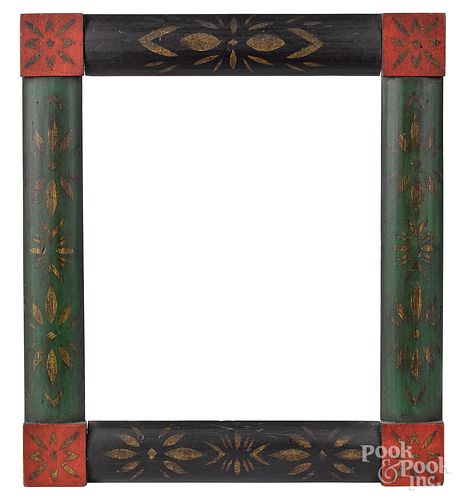 Painted pine frame, 19th c.