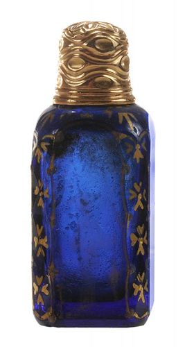 Rare Tiny Cobalt Blue Perfume Bottle