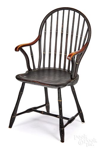 Massachusetts bowback Windsor armchair, ca. 1810