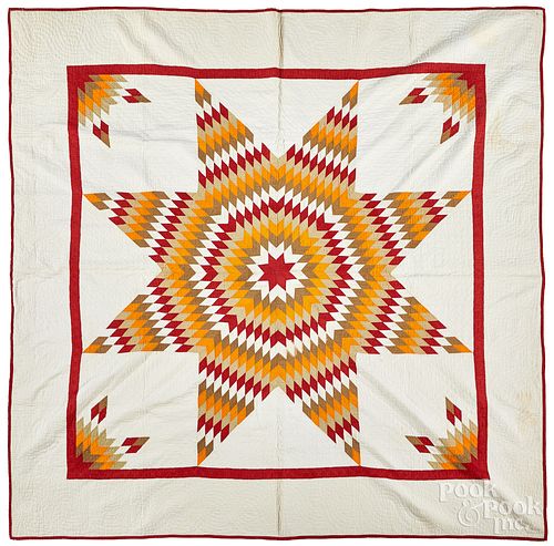 Lone star quilt, late 19th c.