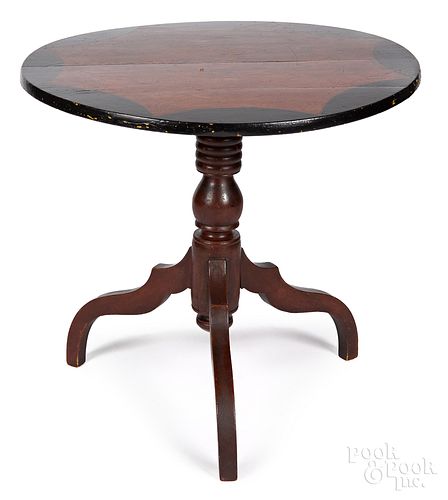 Painted butternut center table. mid 19th c.