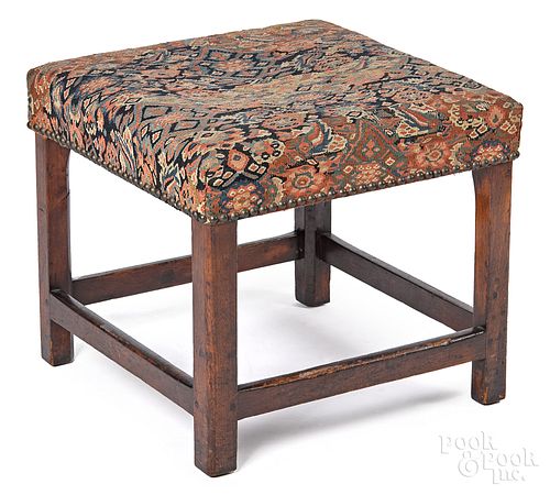 Chippendale mahogany stool, 18th c.