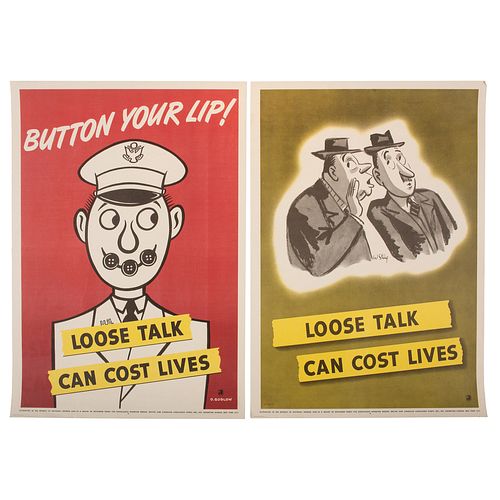 WWII Loose Talk, Series of 10 Posters