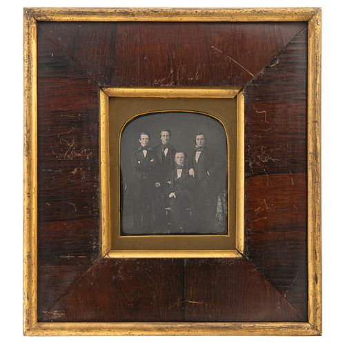 Trio of Oversized Half Plate Daguerreotypes of Family, Possibly Engagement Photographs