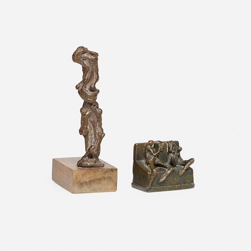 Carlos Prada, Born of Clay and Throne (or Two Seated Figures) (two works)