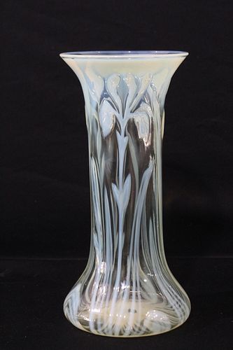 L.C. Tiffany Favrile Iridescent Iris Vase