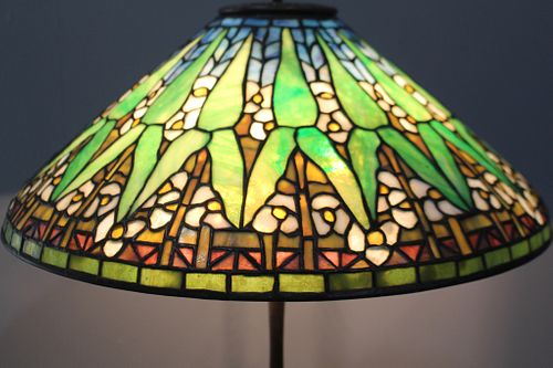 Tiffany Studios Floor Lamp with Arrowroot Shade