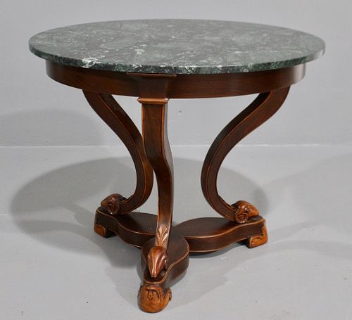 Designtex Green Marble Top Center Table