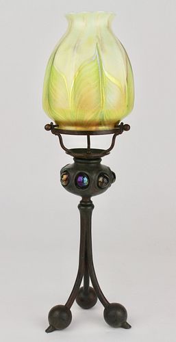 Tiffany Studios Tri-leg Candle Lamp