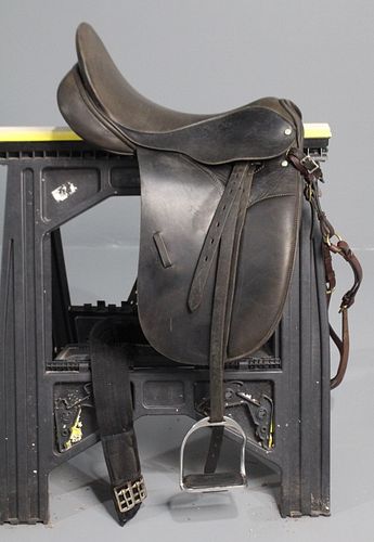 Fine English Riding Saddle with Accessories